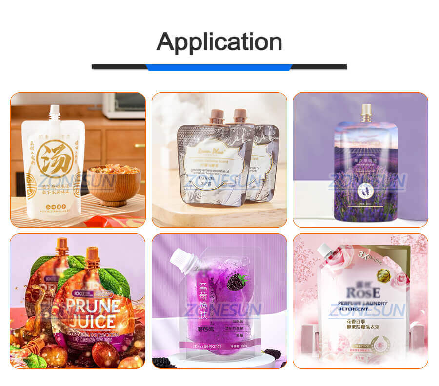 Spout Pouch Filling Capping Machine-ZONESUN TECHNOLOGY LIMITED Spout Pouch Filling Capping Machine-ZONESUN TECHNOLOGY LIMITED