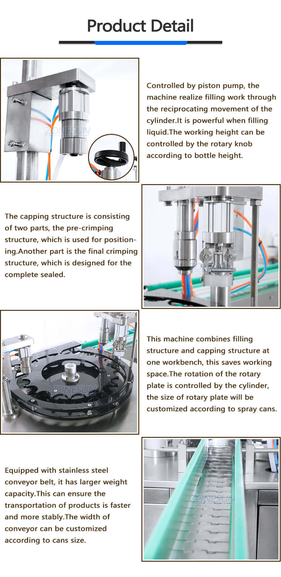 Spray Can Filling Capping Machine-ZONESUN TECHNOLOGY LIMITED Spray Can Filling Capping Machine-ZONESUN TECHNOLOGY LIMITED