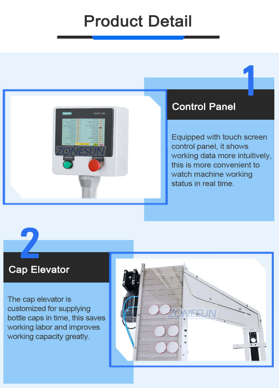 Double Head Twist Off Cap Capping Machine-ZONESUN TECHNOLOGY LIMITED Double Head Twist Off Cap Capping Machine-ZONESUN TECHNOLOGY LIMITED