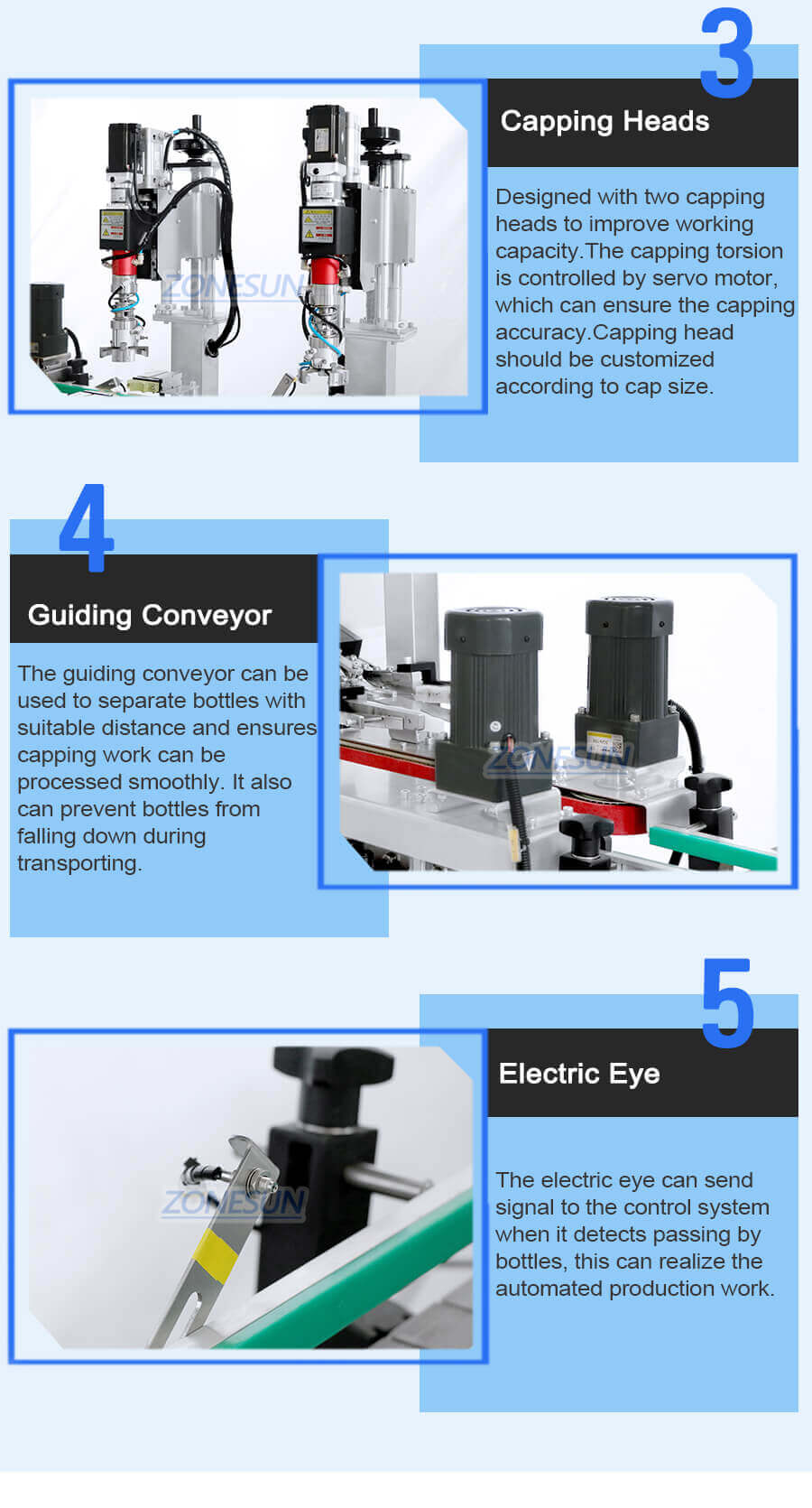 Double Head Twist Off Cap Capping Machine-ZONESUN TECHNOLOGY LIMITED Double Head Twist Off Cap Capping Machine-ZONESUN TECHNOLOGY LIMITED
