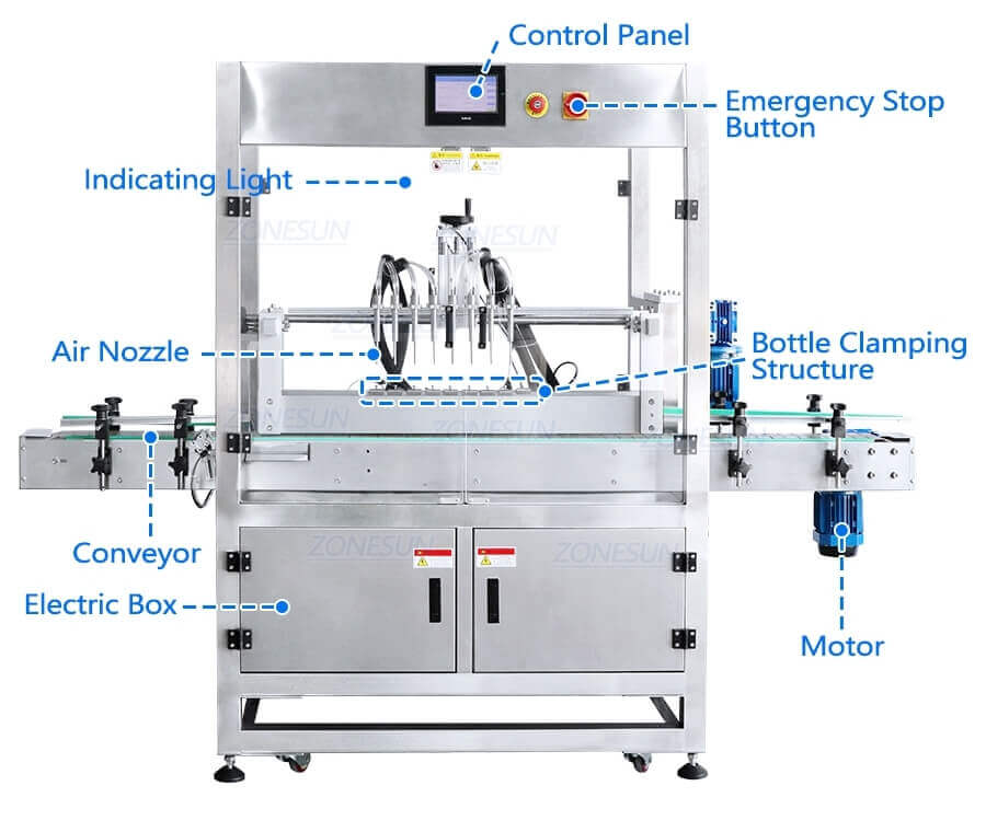 8 Heads Air Bottles Washing Machine-ZONESUN TECHNOLOGY LIMITED 8 Heads Air Bottles Washing Machine-ZONESUN TECHNOLOGY LIMITED