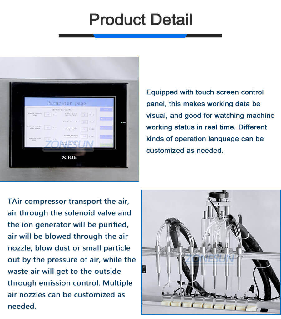 8 Heads Air Bottles Washing Machine-ZONESUN TECHNOLOGY LIMITED 8 Heads Air Bottles Washing Machine-ZONESUN TECHNOLOGY LIMITED