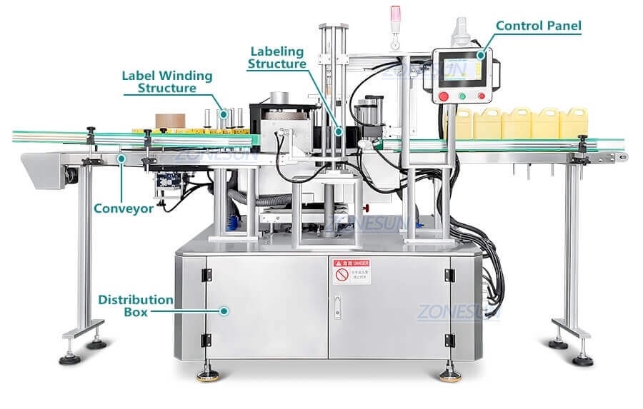Square Flat Bottle Hot Melt Glue Labeling Machine-ZONESUN TECHNOLOGY LIMITED Square Flat Bottle Hot Melt Glue Labeling Machine-ZONESUN TECHNOLOGY LIMITED
