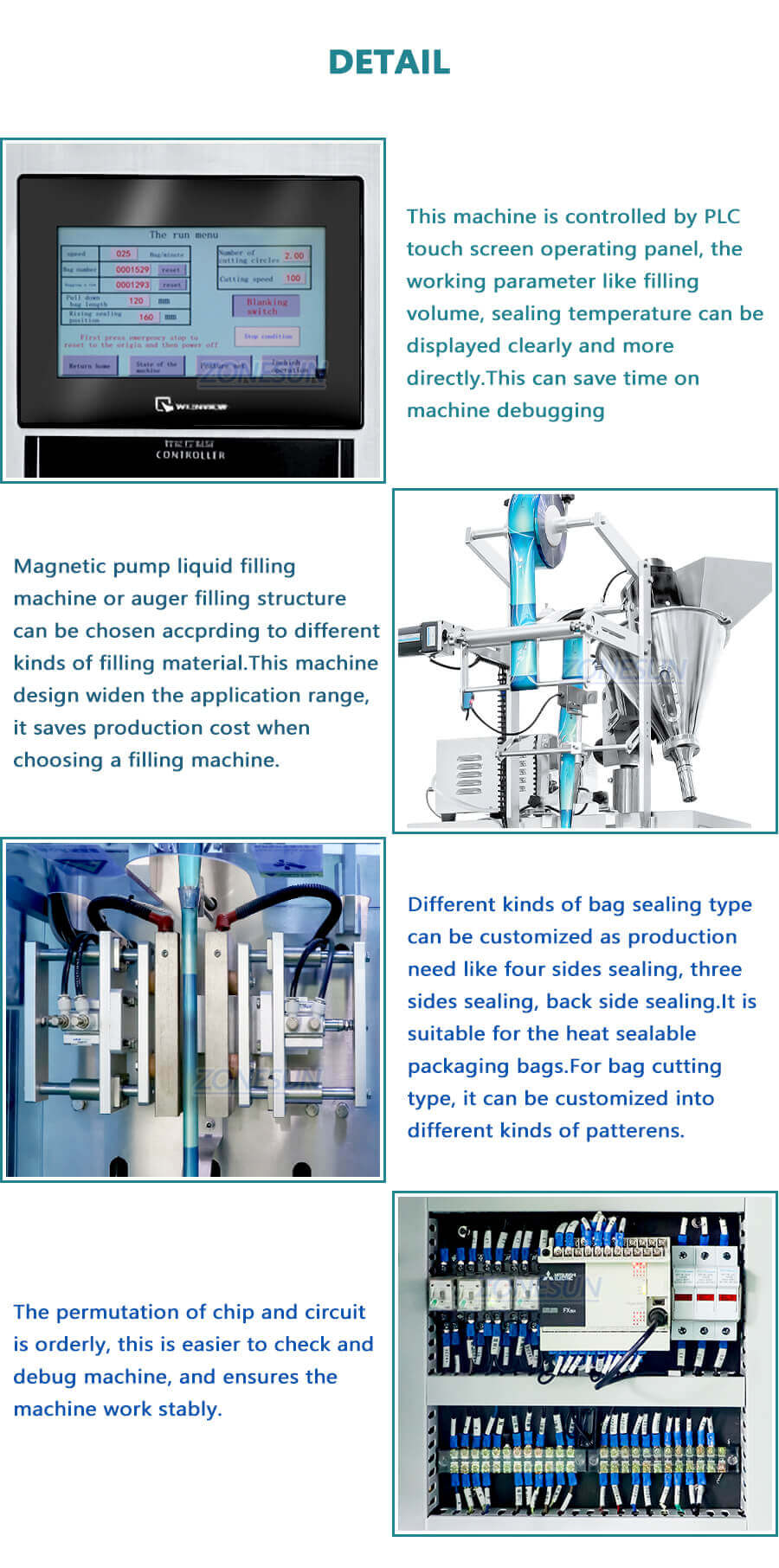 VFFS Liquid Powder Packaging Machine-ZONESUN TECHNOLOGY LIMITED VFFS Liquid Powder Packaging Machine-ZONESUN TECHNOLOGY LIMITED
