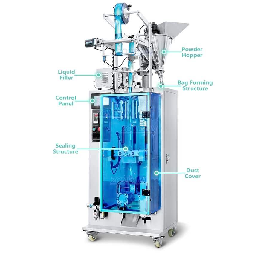 VFFS Liquid Powder Packaging Machine-ZONESUN TECHNOLOGY LIMITED VFFS Liquid Powder Packaging Machine-ZONESUN TECHNOLOGY LIMITED