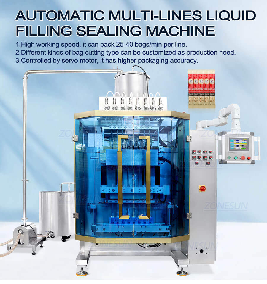 Multi-lines Filling Sealing Machine-ZONESUN TECHNOLOGY LIMITED Multi-lines Filling Sealing Machine-ZONESUN TECHNOLOGY LIMITED