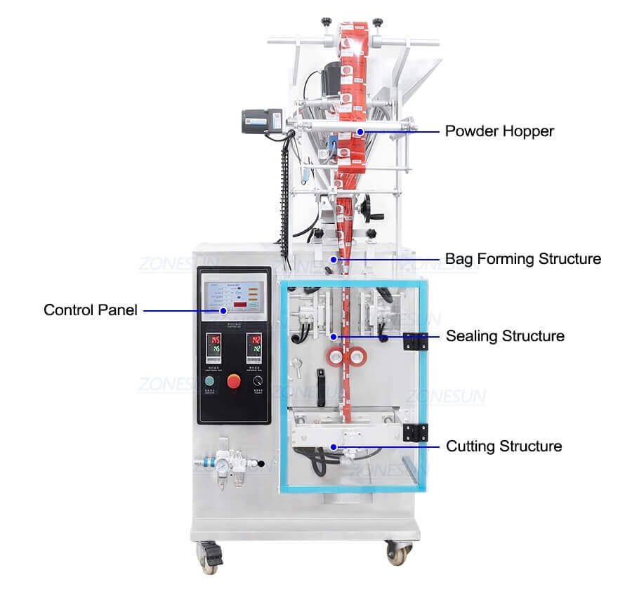 VFFS Powder Packgaing Machine-ZONESUN TECHNOLOGY LIMITED VFFS Powder Packgaing Machine-ZONESUN TECHNOLOGY LIMITED