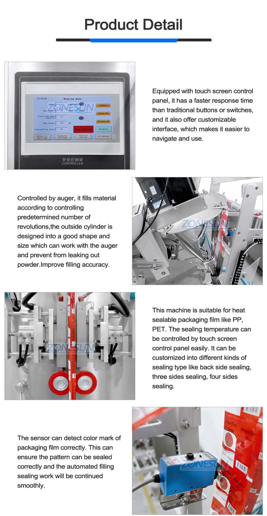 VFFS Powder Packgaing Machine-ZONESUN TECHNOLOGY LIMITED VFFS Powder Packgaing Machine-ZONESUN TECHNOLOGY LIMITED