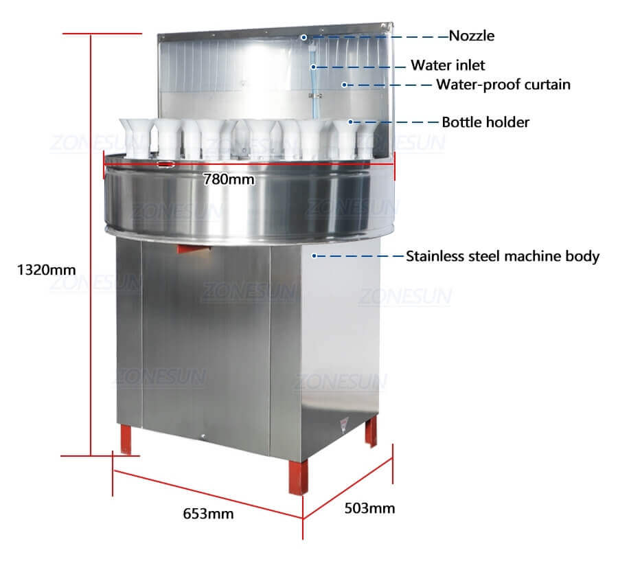 32 Heads Bottle Washing Machine-ZONESUN TECHNOLOGY LIMITED 32 Heads Bottle Washing Machine-ZONESUN TECHNOLOGY LIMITED