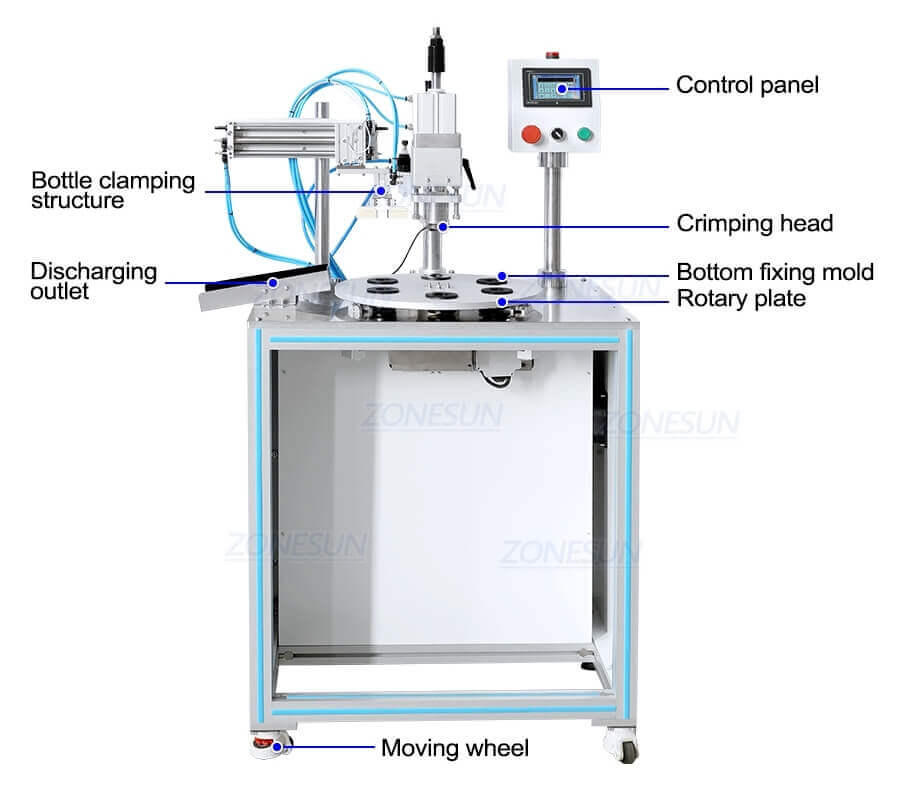Glass Vial Bottle Capping Machine-ZONESUN TECHNOLOGY LIMITED Glass Vial Bottle Capping Machine-ZONESUN TECHNOLOGY LIMITED
