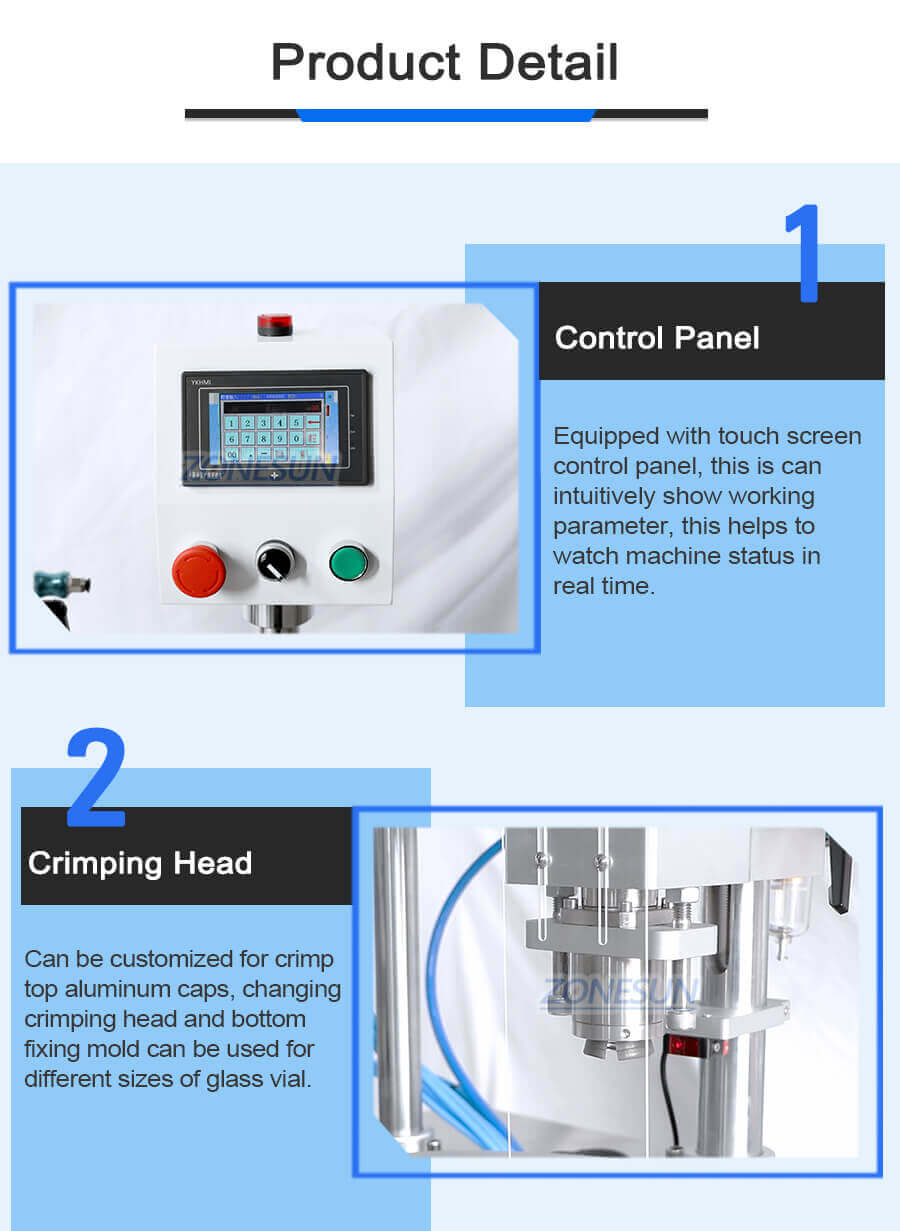 Glass Vial Bottle Capping Machine-ZONESUN TECHNOLOGY LIMITED Glass Vial Bottle Capping Machine-ZONESUN TECHNOLOGY LIMITED