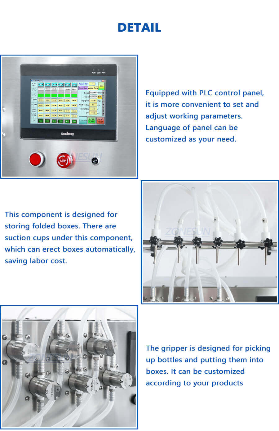 Six Heads Quantitative Liquid Filling Machine-ZONESUN TECHNOLOGY LIMITED Six Heads Quantitative Liquid Filling Machine-ZONESUN TECHNOLOGY LIMITED