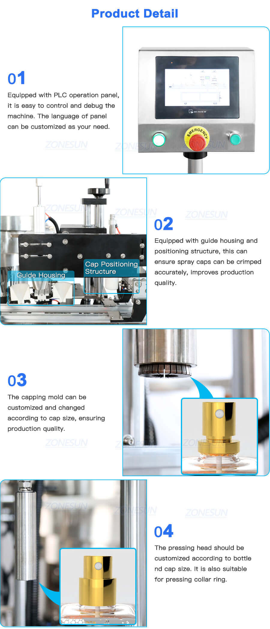 Perfume Bottles Capping Machine-ZONESUN TECHNOLOGY LIMITED Perfume Bottles Capping Machine-ZONESUN TECHNOLOGY LIMITED