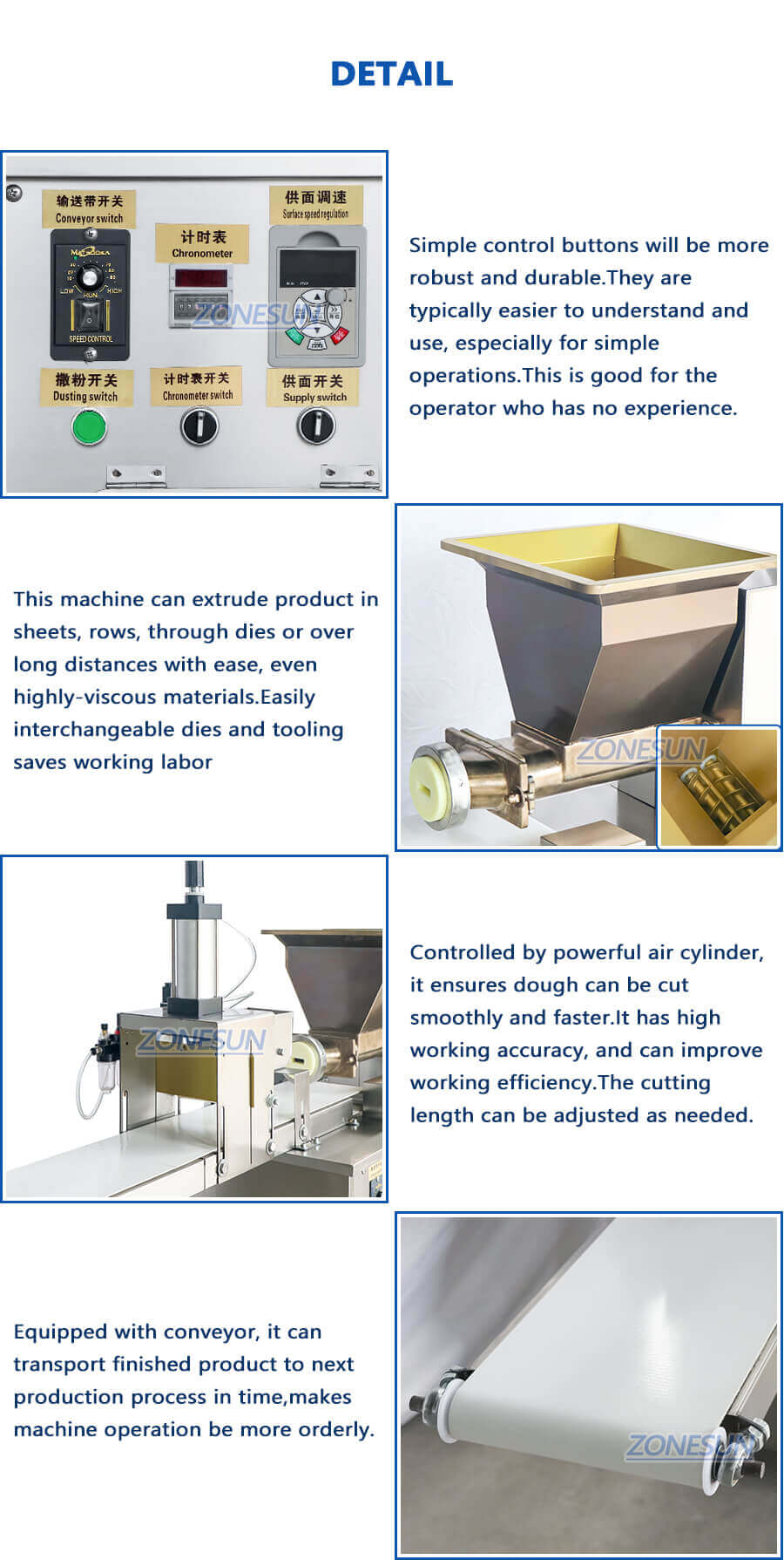 Energy Bar Extruder Cutter Machine-ZONESUN TECHNOLOGY LIMITED Energy Bar Extruder Cutter Machine-ZONESUN TECHNOLOGY LIMITED
