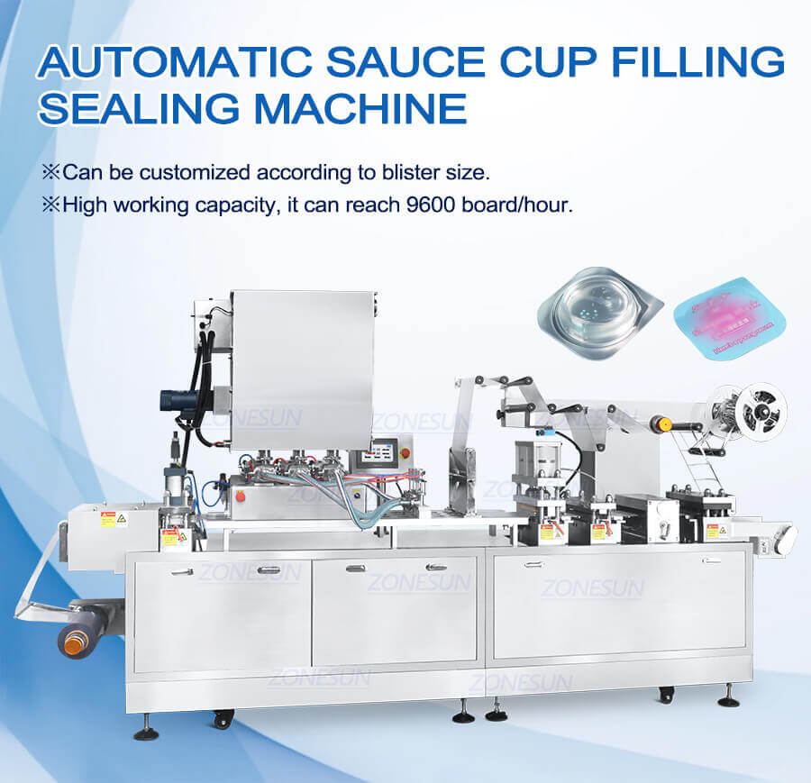 Sauce Cup Filling Sealing Machine-ZONESUN TECHNOLOGY LIMITED Sauce Cup Filling Sealing Machine-ZONESUN TECHNOLOGY LIMITED
