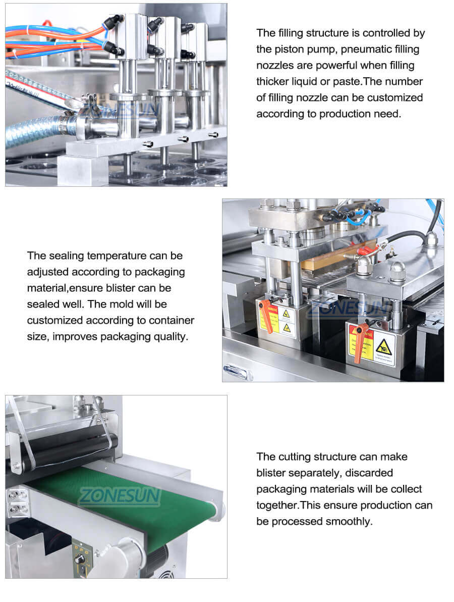 Sauce Cup Filling Sealing Machine-ZONESUN TECHNOLOGY LIMITED Sauce Cup Filling Sealing Machine-ZONESUN TECHNOLOGY LIMITED