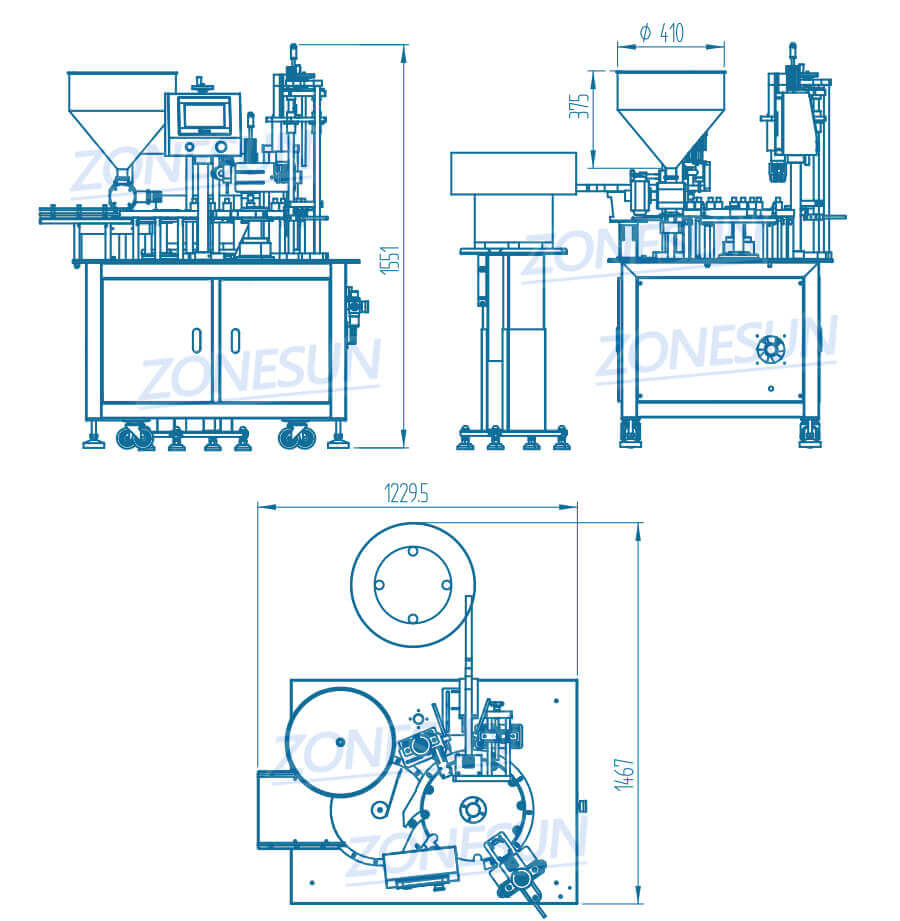 Rotary Paste Filling And Capping Machine-ZONESUN TECHNOLOGY LIMITED Rotary Paste Filling And Capping Machine-ZONESUN TECHNOLOGY LIMITED