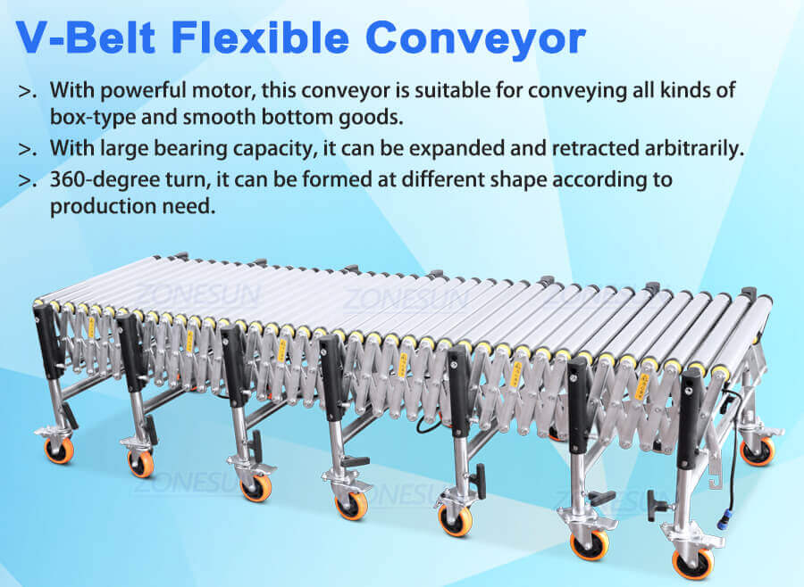 Electric Roller Flexible Conveyor-ZONESUN TECHNOLOGY LIMITED Electric Roller Flexible Conveyor-ZONESUN TECHNOLOGY LIMITED