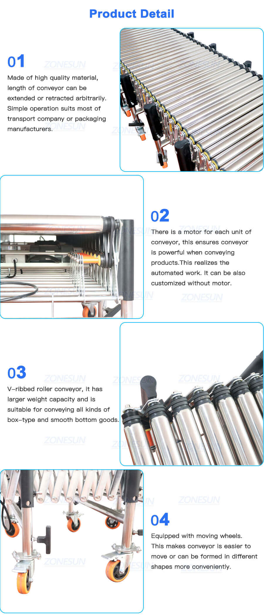 Electric Roller Flexible Conveyor-ZONESUN TECHNOLOGY LIMITED Electric Roller Flexible Conveyor-ZONESUN TECHNOLOGY LIMITED