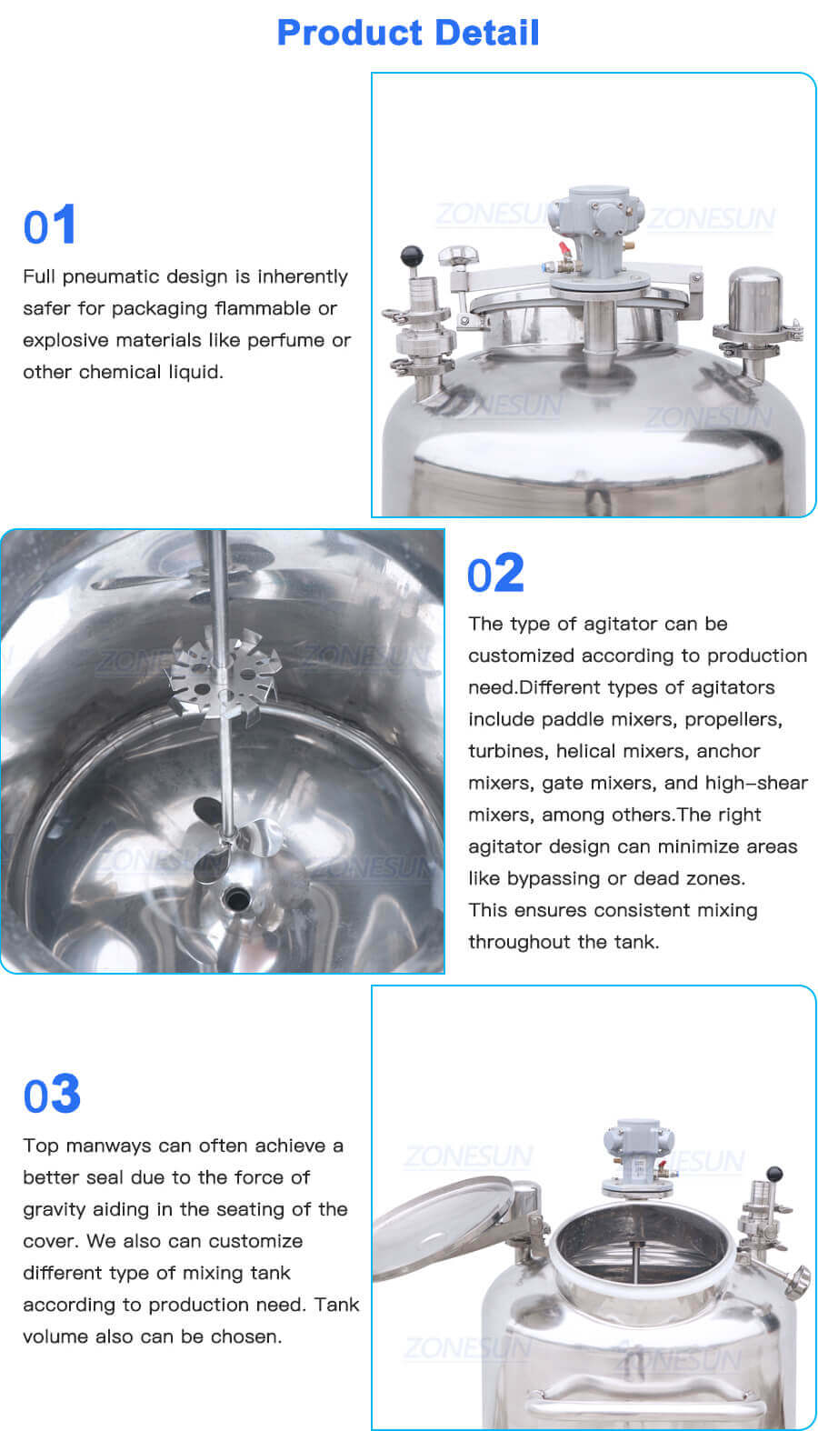Pneumatic Perfume MixingTank-ZONESUN TECHNOLOGY LIMITED Pneumatic Perfume MixingTank-ZONESUN TECHNOLOGY LIMITED