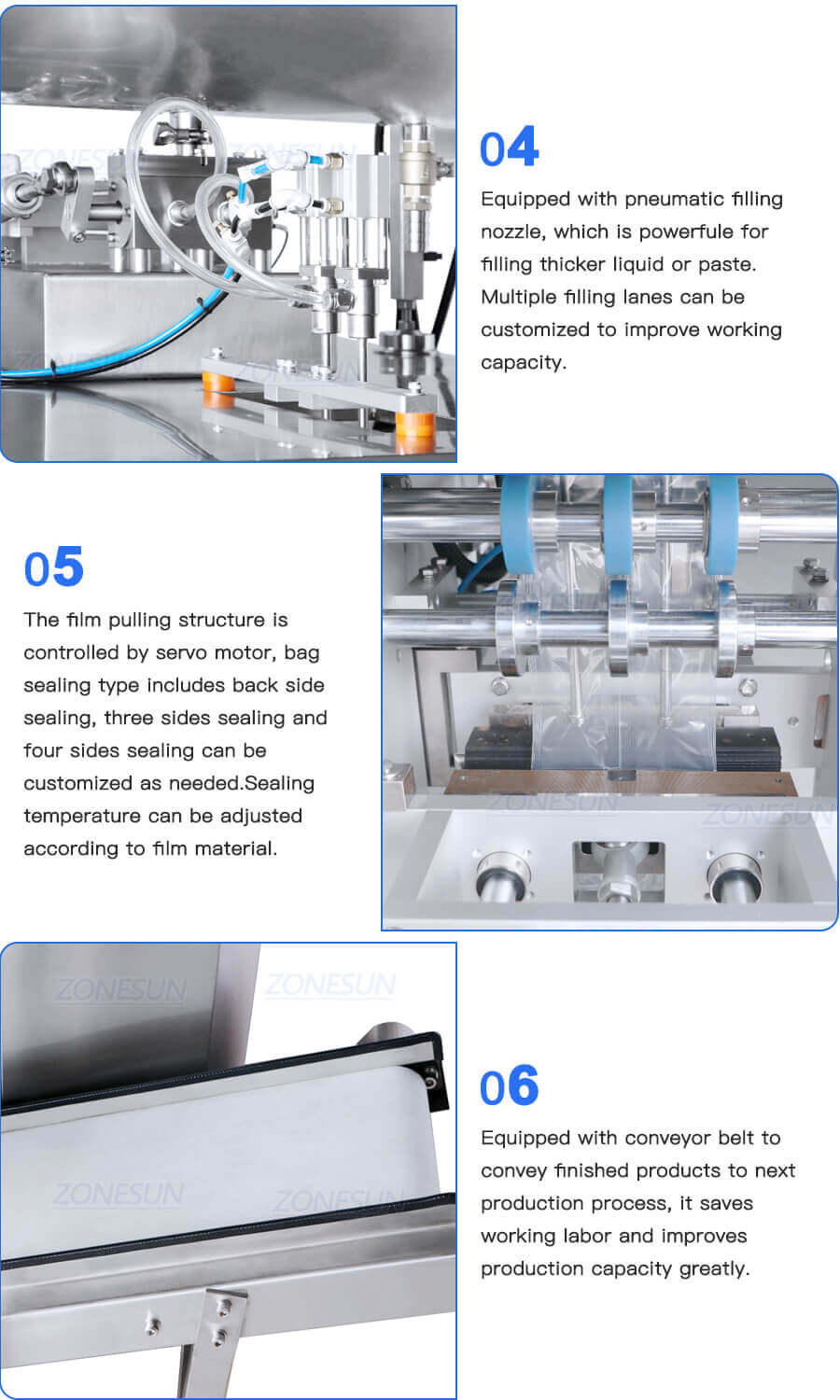 Double Lane Paste Sachet filling sealing machine-ZONESUN TECHNOLOGY LIMITED Double Lane Paste Sachet filling sealing machine-ZONESUN TECHNOLOGY LIMITED