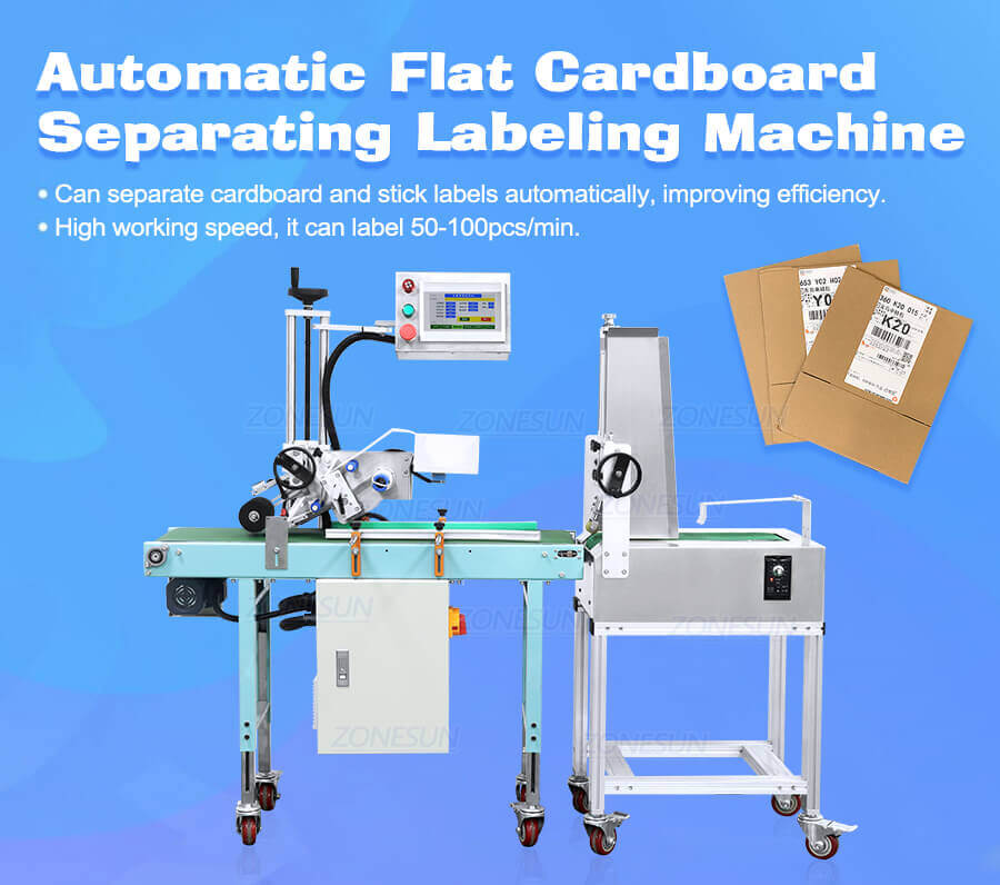 Flat Cardboard Labeling Machine-ZONESUN TECHNOLOGY LIMITED Flat Cardboard Labeling Machine-ZONESUN TECHNOLOGY LIMITED