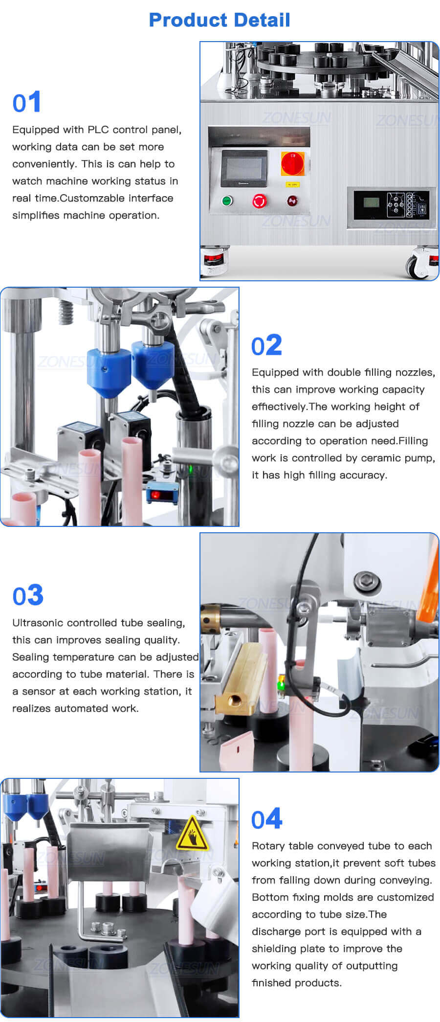 Tabletop Soft Tube Filling Sealing Machine-ZONESUN TECHNOLOGY LIMITED Tabletop Soft Tube Filling Sealing Machine-ZONESUN TECHNOLOGY LIMITED