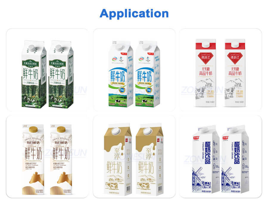 Gable Top Carton Filling Sealing Machine-ZONESUN TECHNOLOGY LIMITED Gable Top Carton Filling Sealing Machine-ZONESUN TECHNOLOGY LIMITED