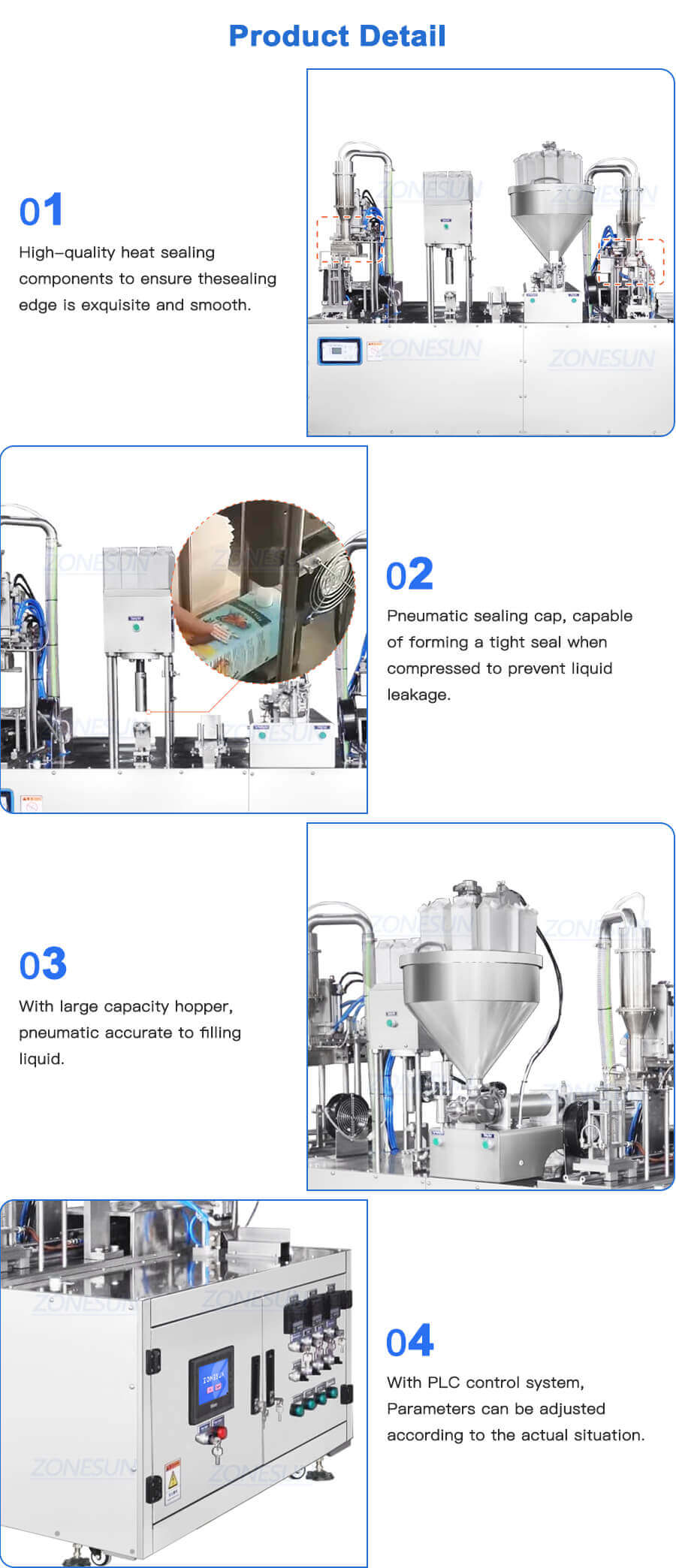 Gable Top Carton Filling Sealing Machine-ZONESUN TECHNOLOGY LIMITED Gable Top Carton Filling Sealing Machine-ZONESUN TECHNOLOGY LIMITED