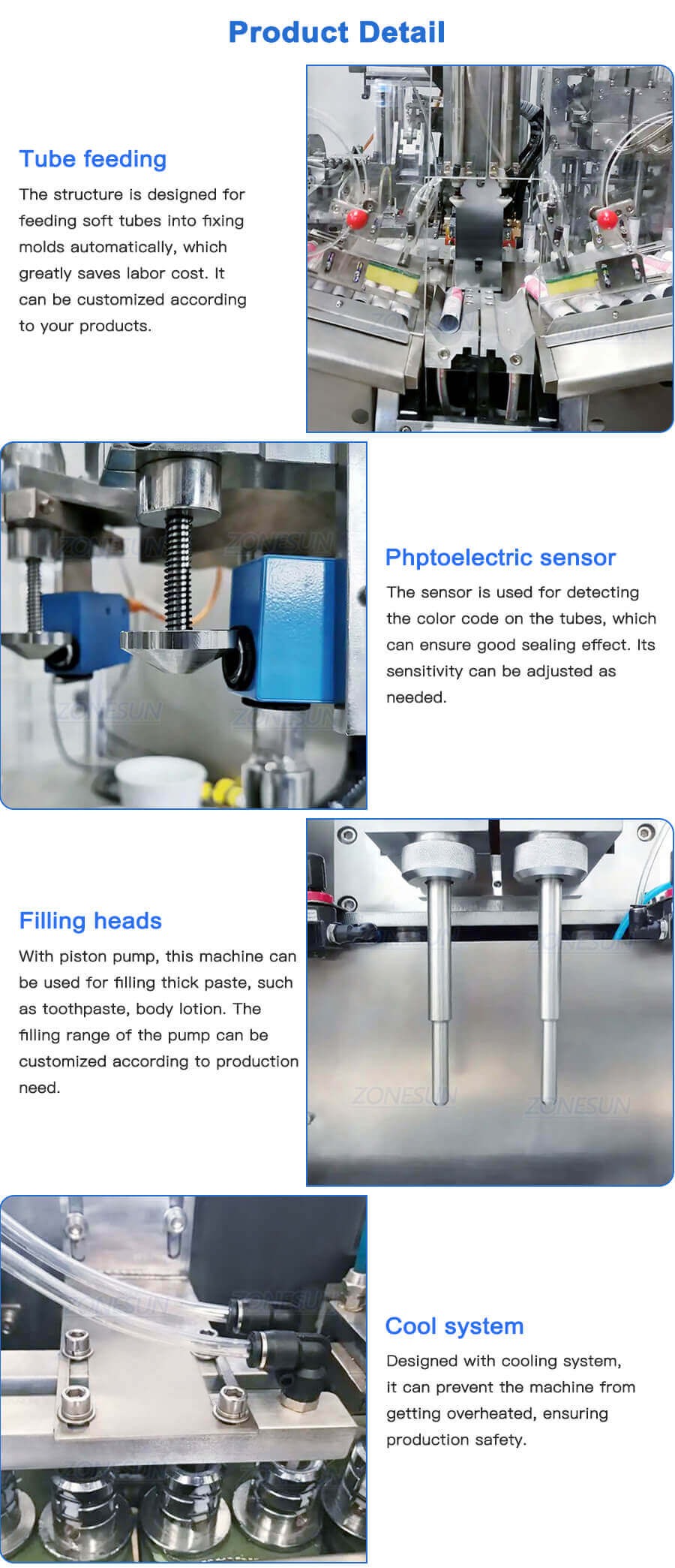 Soft Tube Filling And Sealing Machine-ZONESUN TECHNOLOGY LIMITED Soft Tube Filling And Sealing Machine-ZONESUN TECHNOLOGY LIMITED