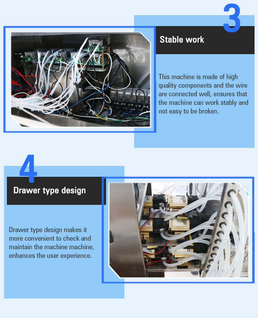 Semi Automatic 12 Heads Filling Machine-ZONESUN TECHNOLOGY LIMITED Semi Automatic 12 Heads Filling Machine-ZONESUN TECHNOLOGY LIMITED