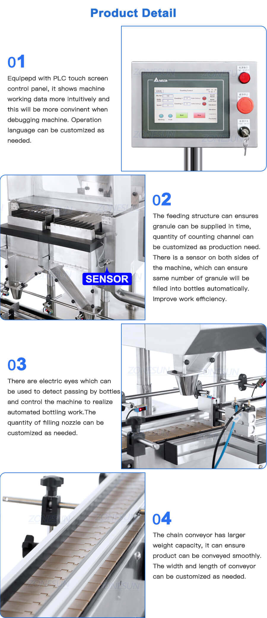 Bottles Counting Filling Machine-ZONESUN TECHNOLOGY LIMITED Bottles Counting Filling Machine-ZONESUN TECHNOLOGY LIMITED