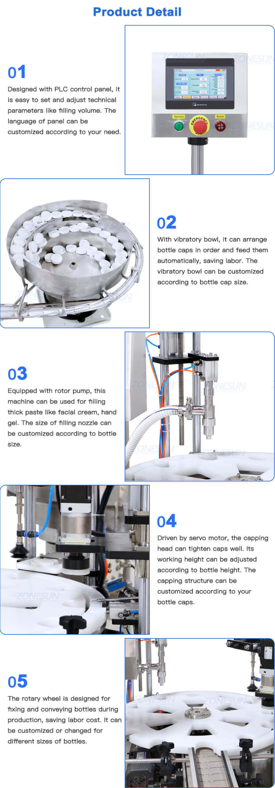 Facial Cream Filling And Capping Machine-ZONESUN TECHNOLOGY LIMITED Facial Cream Filling And Capping Machine-ZONESUN TECHNOLOGY LIMITED