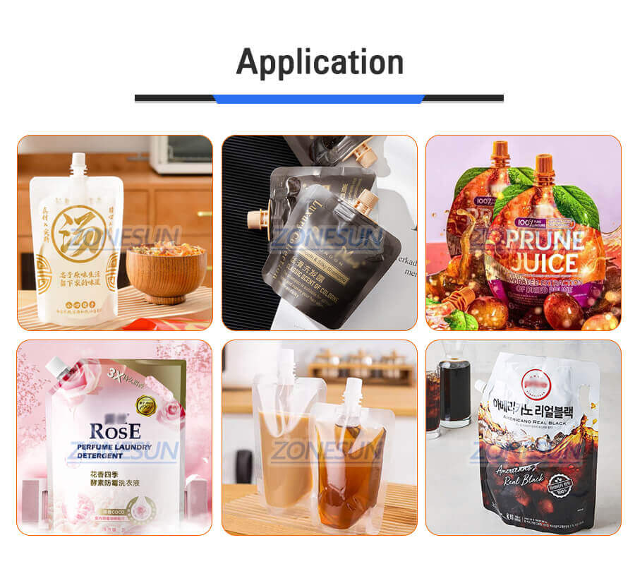 Automatic Spout Pouch Filling Capping Machine-ZONESUN TECHNOLOGY LIMITED Automatic Spout Pouch Filling Capping Machine-ZONESUN TECHNOLOGY LIMITED