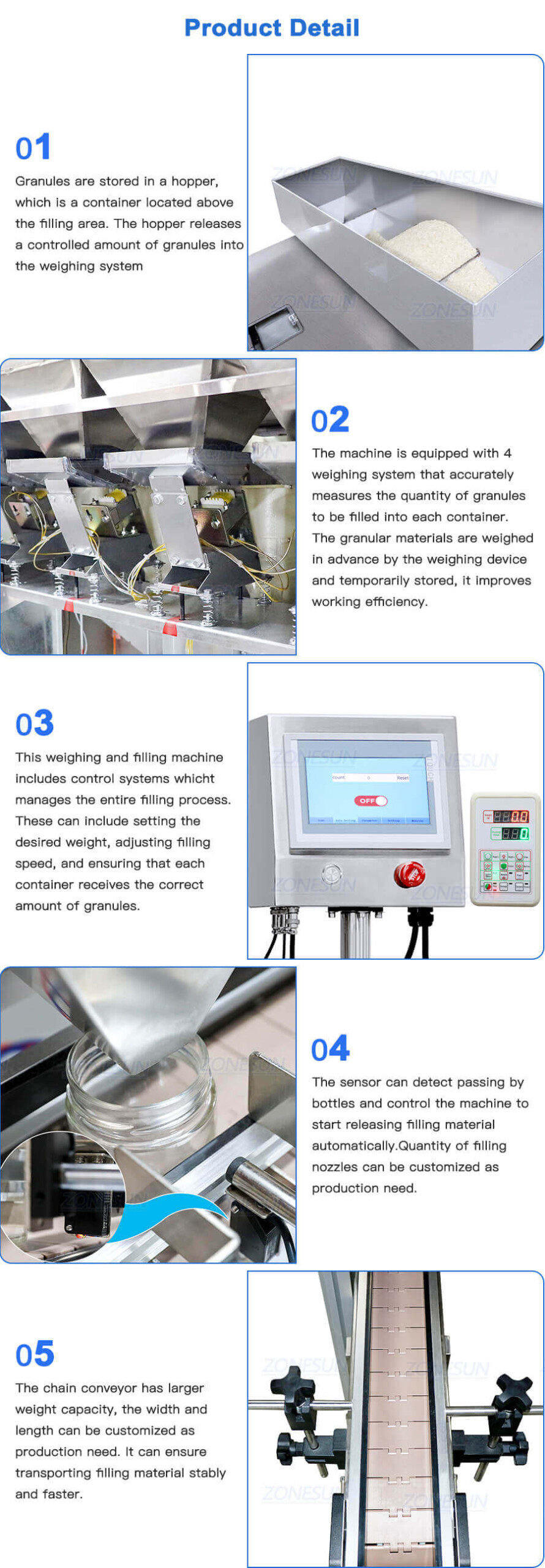 Automatic Granule Weighing Filling Machine-ZONESUN TECHNOLOGY LIMITED Automatic Granule Weighing Filling Machine-ZONESUN TECHNOLOGY LIMITED