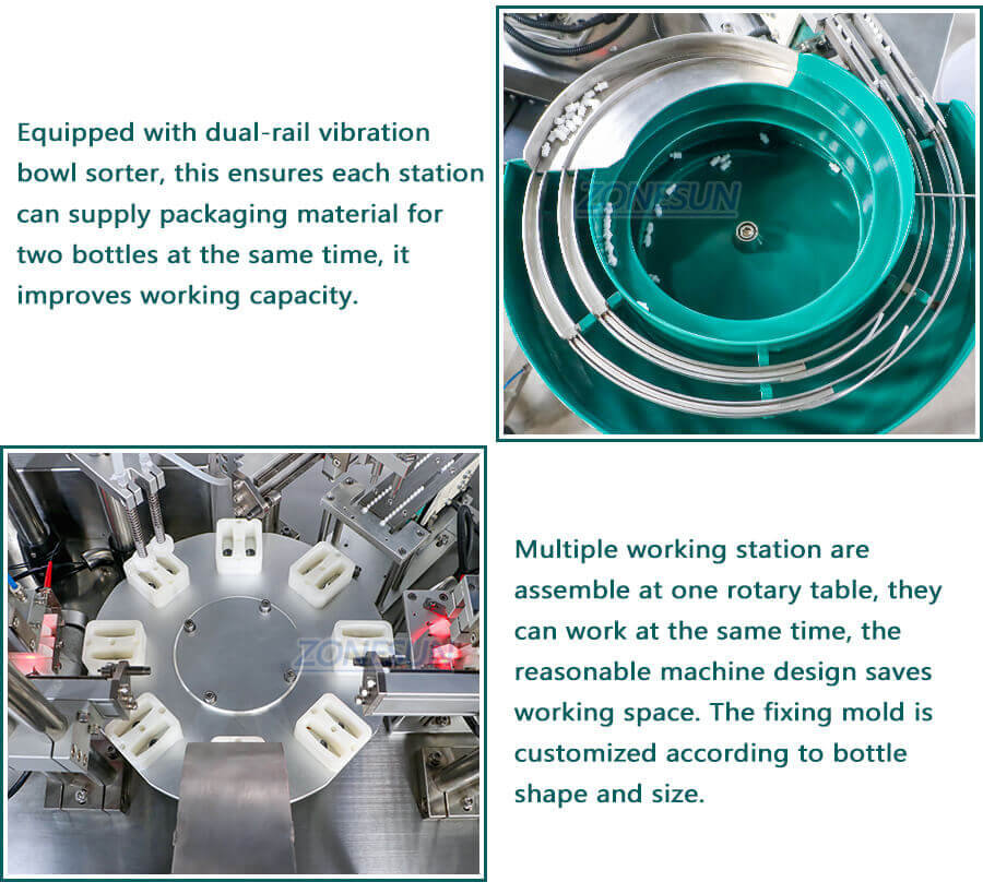Onion Oil Bottles Rotary Filling Capping Machine-ZONESUN TECHNOLOGY LIMITED Onion Oil Bottles Rotary Filling Capping Machine-ZONESUN TECHNOLOGY LIMITED