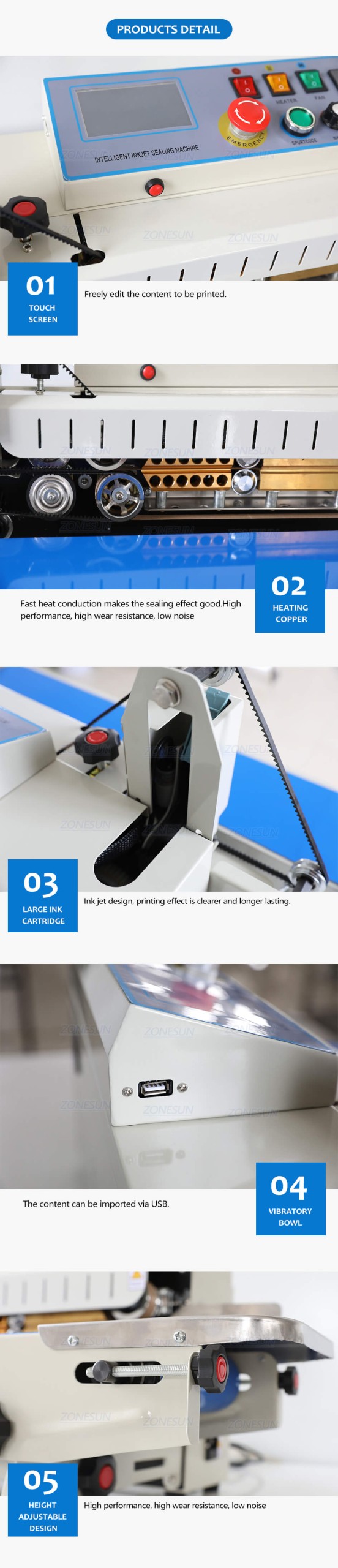 Bags Continuous Band Sealing Machine With Inkjet Printer-ZONESUN TECHNOLOGY LIMITED Bags Continuous Band Sealing Machine With Inkjet Printer-ZONESUN TECHNOLOGY LIMITED