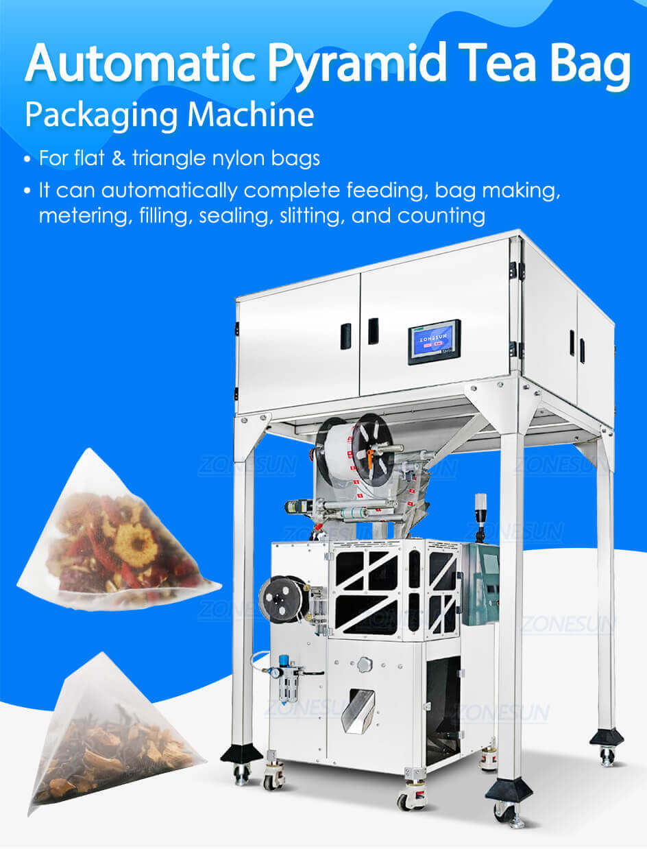 Pyramid Triangle Tea Bag Packing Machine-ZONESUN TECHNOLOGY LIMITED Pyramid Triangle Tea Bag Packing Machine-ZONESUN TECHNOLOGY LIMITED