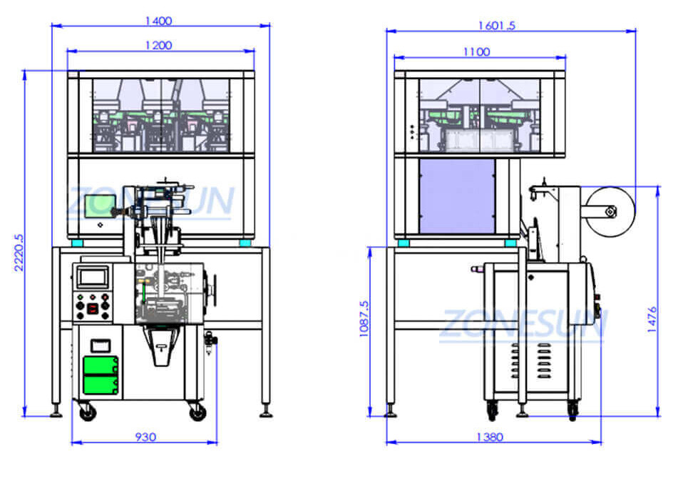 Pyramid Triangle Tea Bag Packing Machine-ZONESUN TECHNOLOGY LIMITED Pyramid Triangle Tea Bag Packing Machine-ZONESUN TECHNOLOGY LIMITED