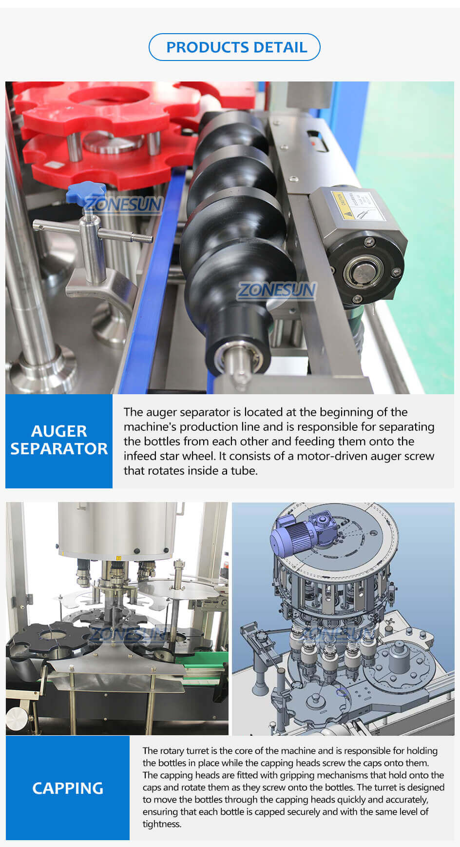 High Speed Bottles Capping Machine With Vibrator-ZONESUN TECHNOLOGY LIMITED High Speed Bottles Capping Machine With Vibrator-ZONESUN TECHNOLOGY LIMITED