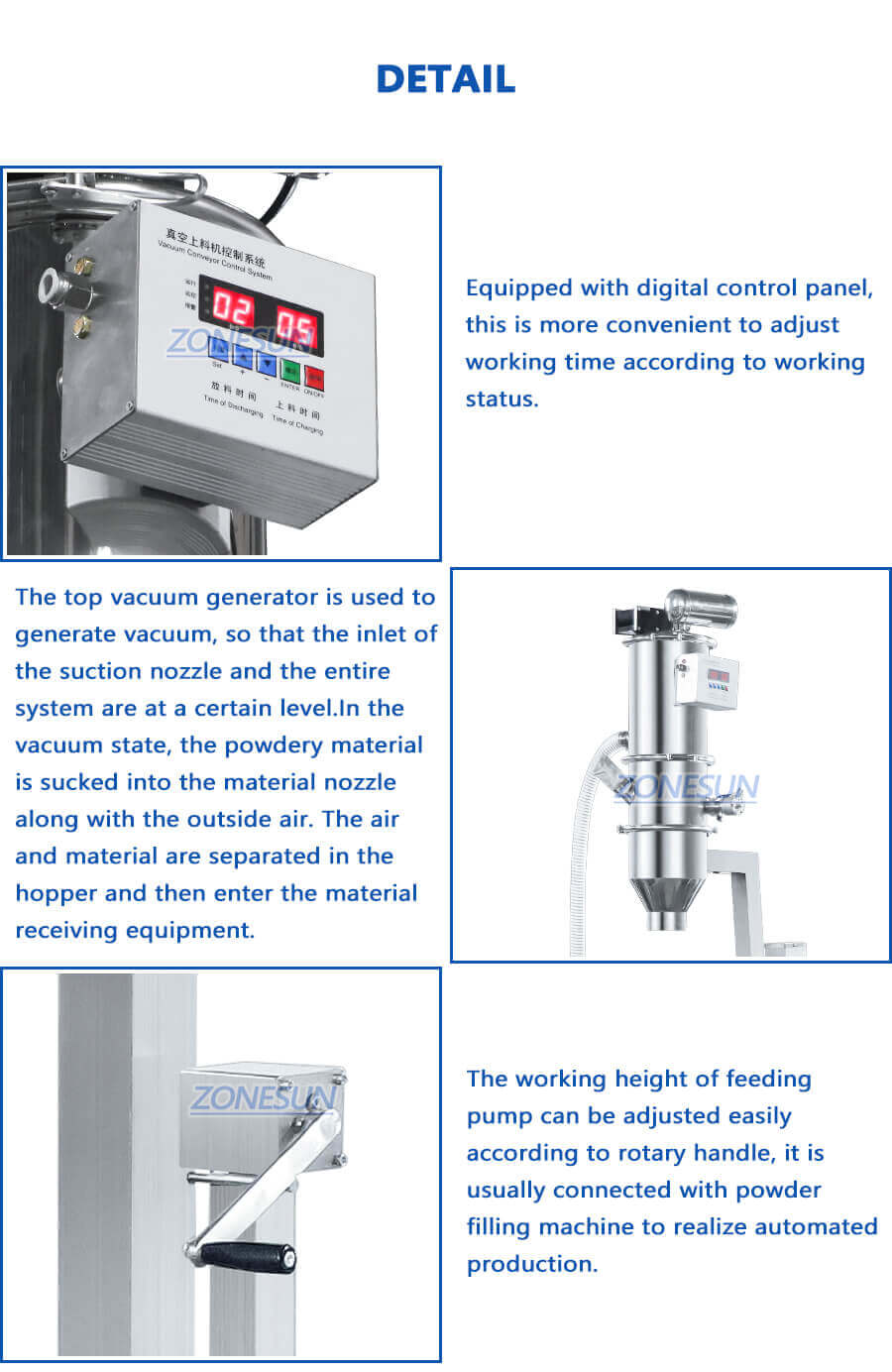 Powder Vacuum Feeding Pump-ZONESUN TECHNOLOGY LIMITED Powder Vacuum Feeding Pump-ZONESUN TECHNOLOGY LIMITED