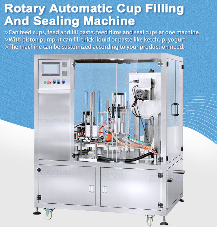 Monoblock Rotary Cup Filling And Sealing Machine-ZONESUN TECHNOLOGY LIMITED Monoblock Rotary Cup Filling And Sealing Machine-ZONESUN TECHNOLOGY LIMITED