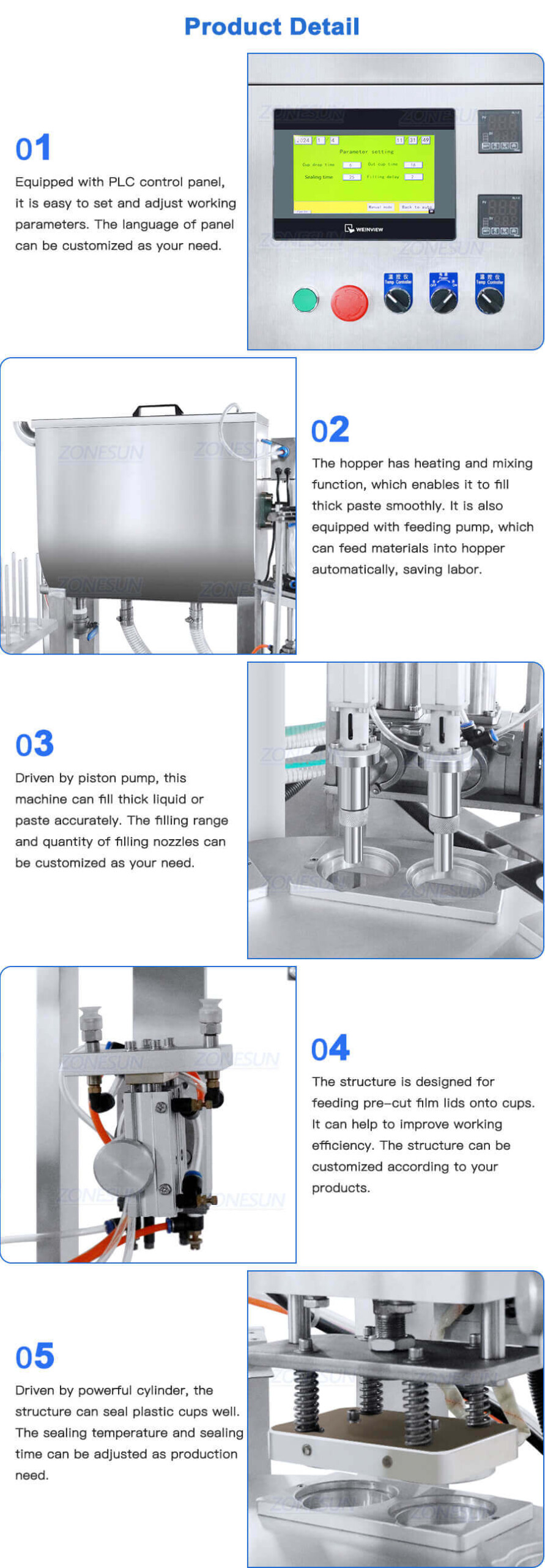 Monoblock Rotary Cup Filling And Sealing Machine-ZONESUN TECHNOLOGY LIMITED Monoblock Rotary Cup Filling And Sealing Machine-ZONESUN TECHNOLOGY LIMITED