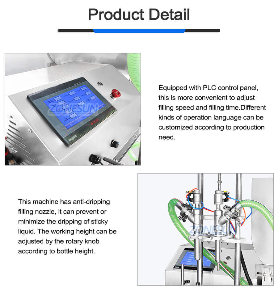 Double Head Cosmetic Paste Filling Machine-ZONESUN TECHNOLOGY LIMITED Double Head Cosmetic Paste Filling Machine-ZONESUN TECHNOLOGY LIMITED