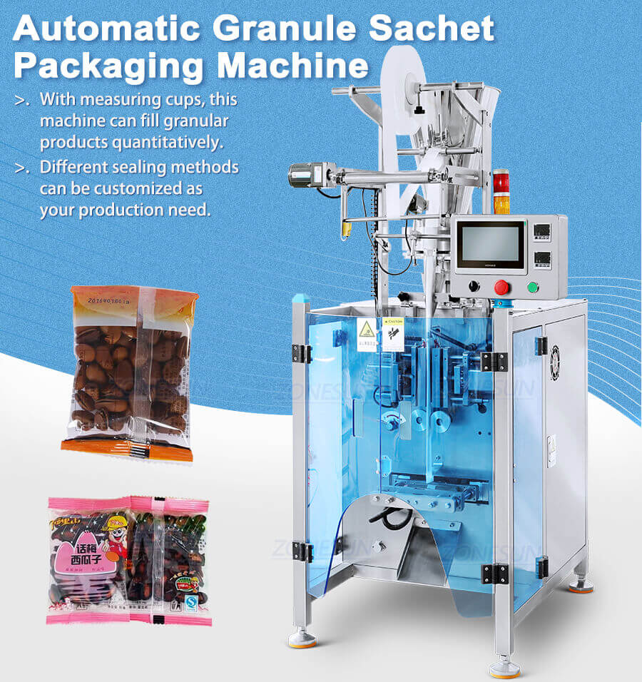 Granule Sachet VFFS Packaging Machine-ZONESUN TECHNOLOGY LIMITED Granule Sachet VFFS Packaging Machine-ZONESUN TECHNOLOGY LIMITED