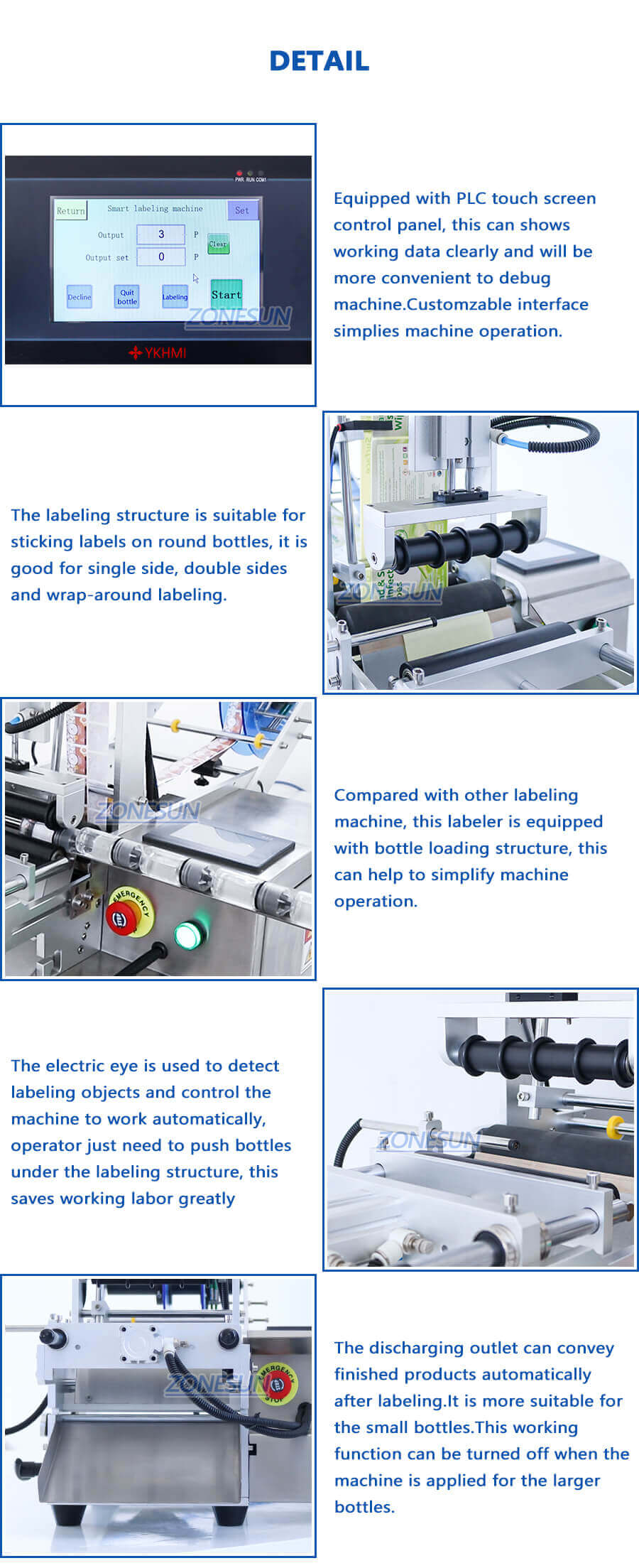 Benchtop Round Bottle labeling machine-ZONESUN TECHNOLOGY LIMITED Benchtop Round Bottle labeling machine-ZONESUN TECHNOLOGY LIMITED