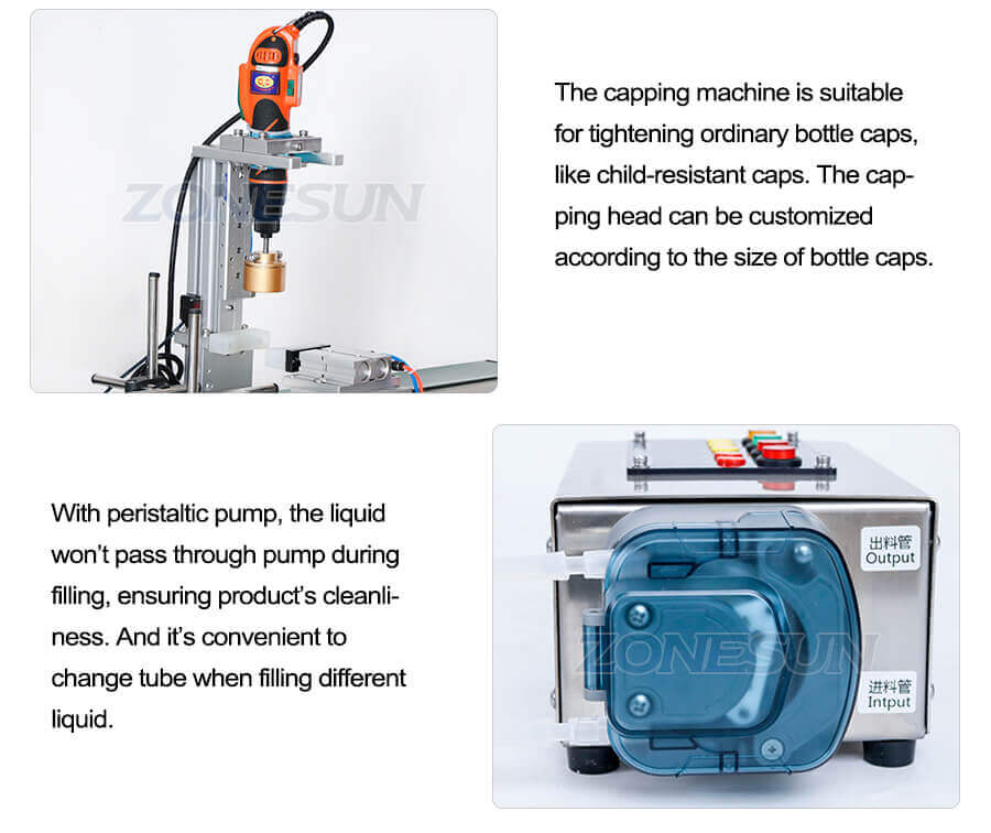 Cosmetic Desktop Filling Capping Machine-ZONESUN TECHNOLOGY LIMITED Cosmetic Desktop Filling Capping Machine-ZONESUN TECHNOLOGY LIMITED