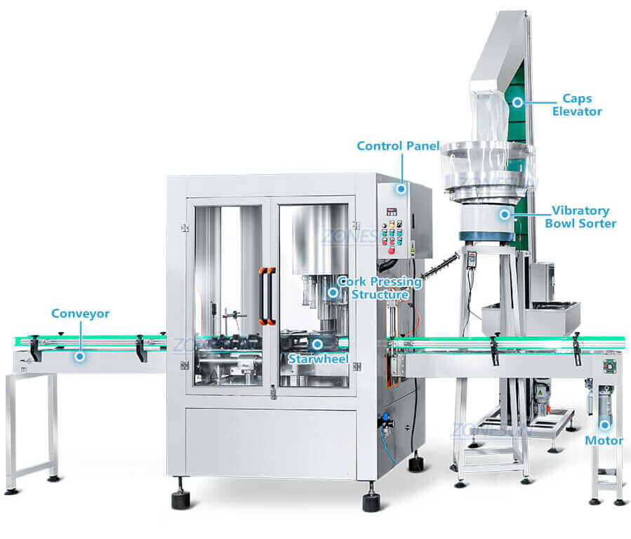 Rotary Wine Bottle Cork Capping Pressing Machine-ZONESUN TECHNOLOGY LIMITED Rotary Wine Bottle Cork Capping Pressing Machine-ZONESUN TECHNOLOGY LIMITED