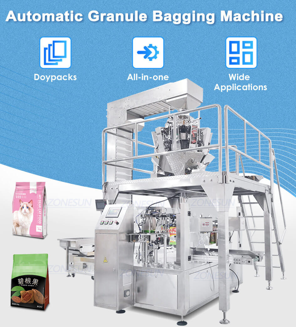 Full Automatic Granule Bag Packaging Machine-ZONESUN TECHNOLOGY LIMITED Full Automatic Granule Bag Packaging Machine-ZONESUN TECHNOLOGY LIMITED