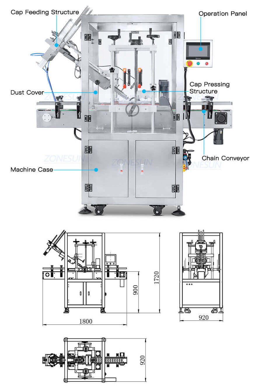 Dust-proof Lid Capping Pressing Machine-ZONESUN TECHNOLOGY LIMITED Dust-proof Lid Capping Pressing Machine-ZONESUN TECHNOLOGY LIMITED